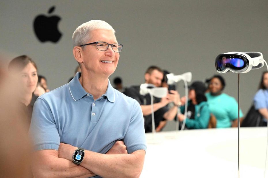 Apple CEO Tim Cook panned for not wearing Vision Pro